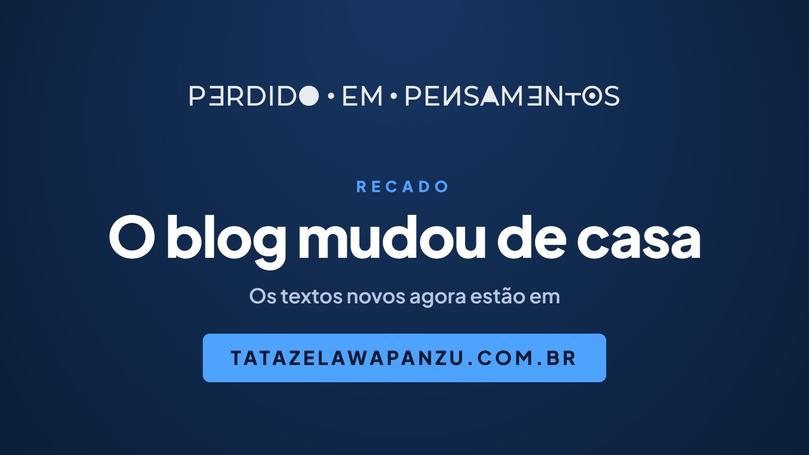 O blog mudou de casa
